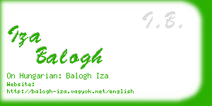 iza balogh business card